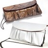 Faux Snakeskin Clutch with Chain