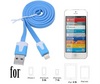 Colorful Flat Design Noodle Cable 8 pin to USB 2.0
